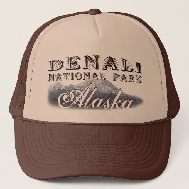 Alaska Denali National Park Mt McKinley Cap Truckerkeps (Framsida)