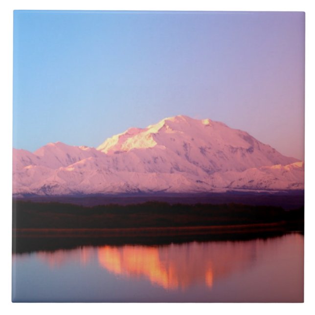 Alaska, Denali National Park, Mt. McKinley vid Kakelplatta (Framsidan)