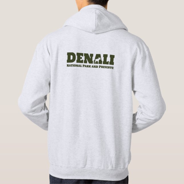 Alaska. Denali nationalpark och sylt Hoodie (Baksida)