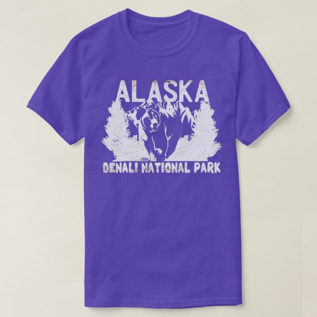 Alaska Denali US National Park Backpackaging Hikin T Shirt (Design framsida)