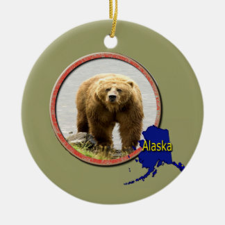 Alaska djurliv julgransprydnad keramik