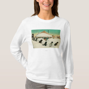 Alaska Dogsled lag som vilar i SnowState Tee