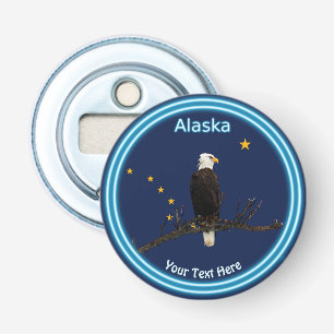 Alaska Eagle och Flagga Flasköppnare