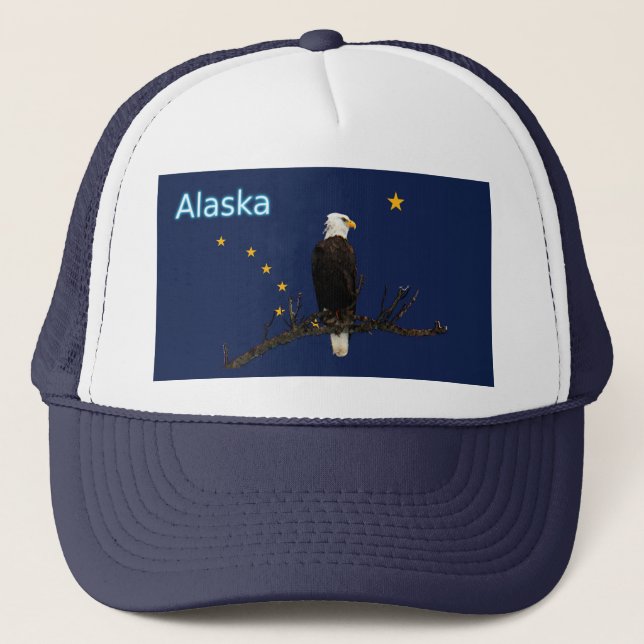 Alaska Eagle och Flagga Keps (Framsida)