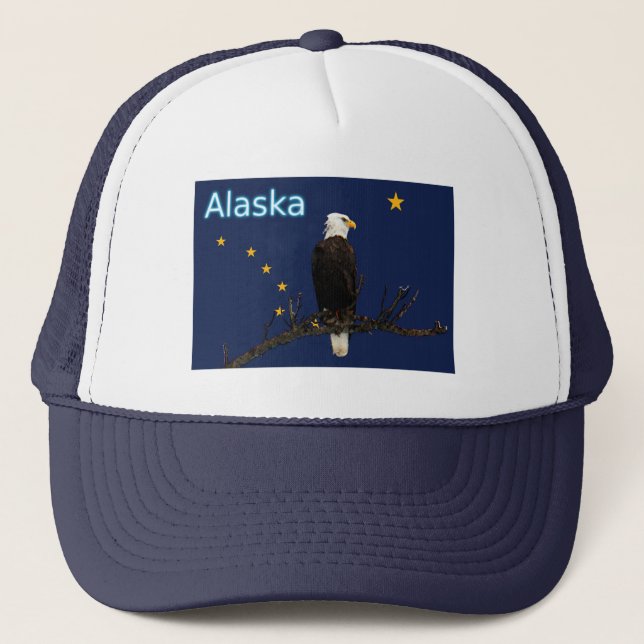 Alaska Eagle och Flagga Keps (Framsida)