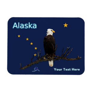 Alaska Eagle och Flagga Magnet