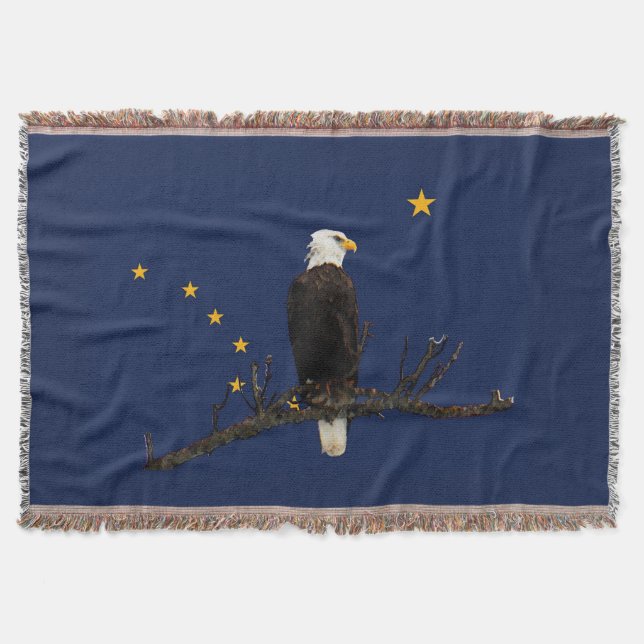 Alaska Eagle och Flagga Mysfilt (Framsidan)