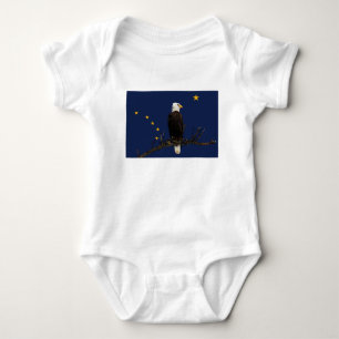 Alaska Eagle och Flagga T-shirt