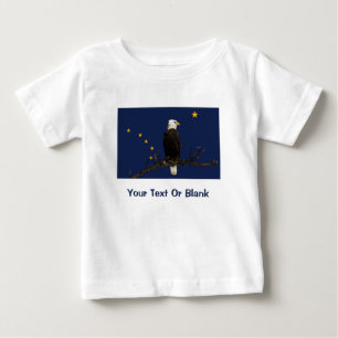 Alaska Eagle och Flagga T-shirt