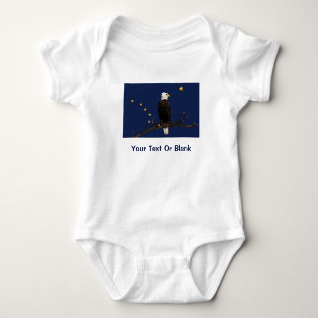 Alaska Eagle och Flagga Tee (Framsida)