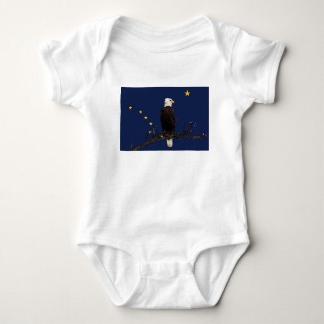 Alaska Eagle och Flagga Tröja (Framsida)
