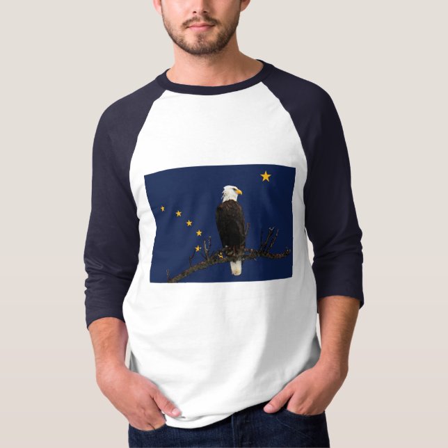 Alaska Eagle och Flagga Tröja (Framsida)