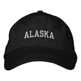Alaska Embroized Justable Cap Black Broderad Keps