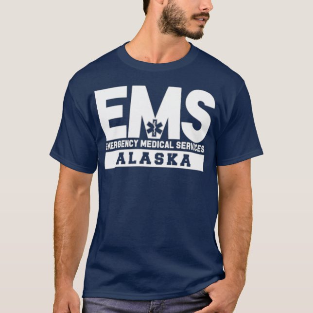 Alaska EMS Akut Medical Services EMT Tech T Shirt (Framsida)