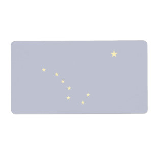 Alaska Faint Flagga Shipping Label Fraktsedel
