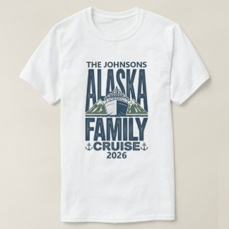 Alaska Familjekryssning Anpassat Namn År T Shirt