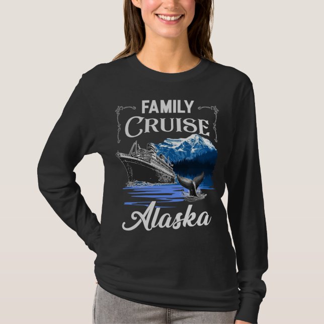 Alaska Family Cruise Manar Women and Kids T Shirt (Framsida)