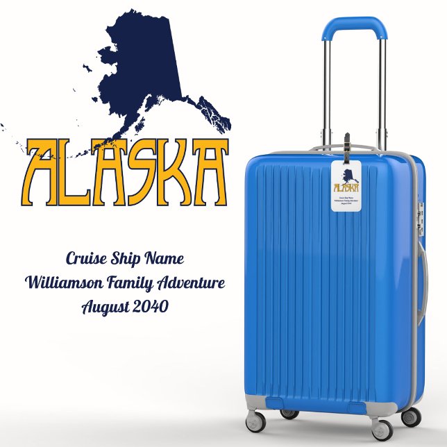 Alaska Family Cruise Monogram Frakt Bagagebricka (Skapare uppladdad)