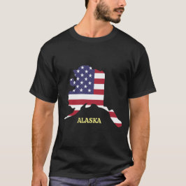 ALASKA FAMILY REUNION Rött vitt blått USA flagga T Shirt