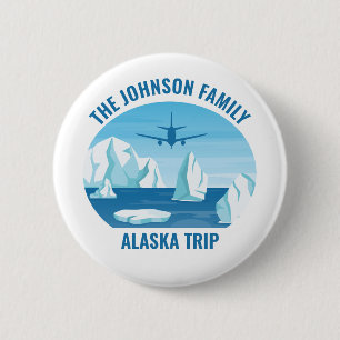 Alaska Family Vacation Anpassningsbar Blue Glacier Knapp