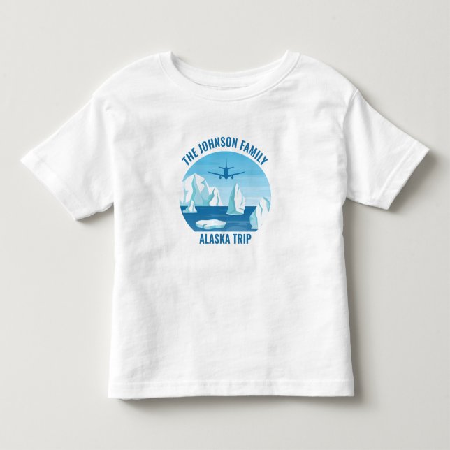 Alaska Family Vacation Anpassningsbar Coola Glacie T Shirt (Framsida)