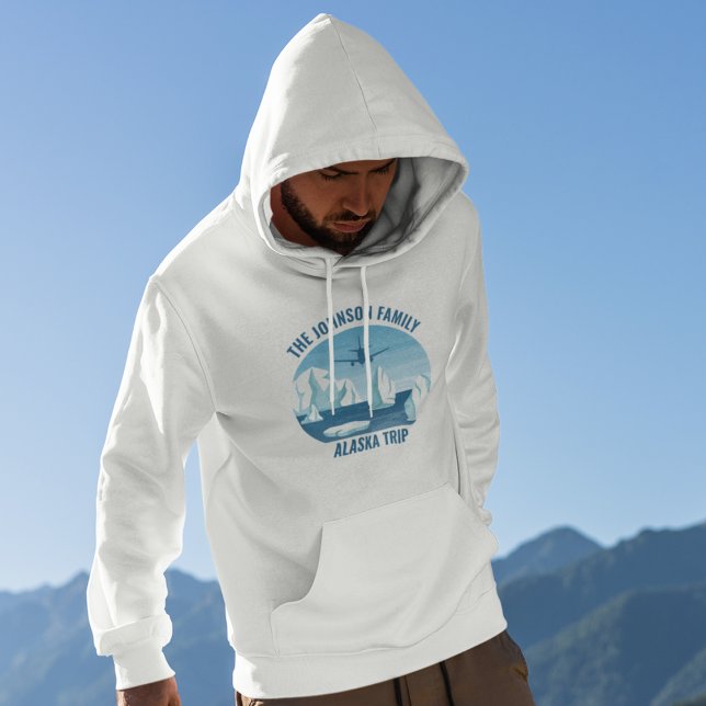 Alaska Family Vacation Anpassningsbar Coola Ocean Hoodie (Skapare uppladdad)