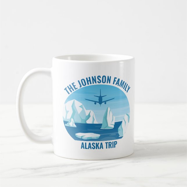 Alaska Family Vacation Anpassningsbar Keepsaké Sou Kaffemugg (Vänster)