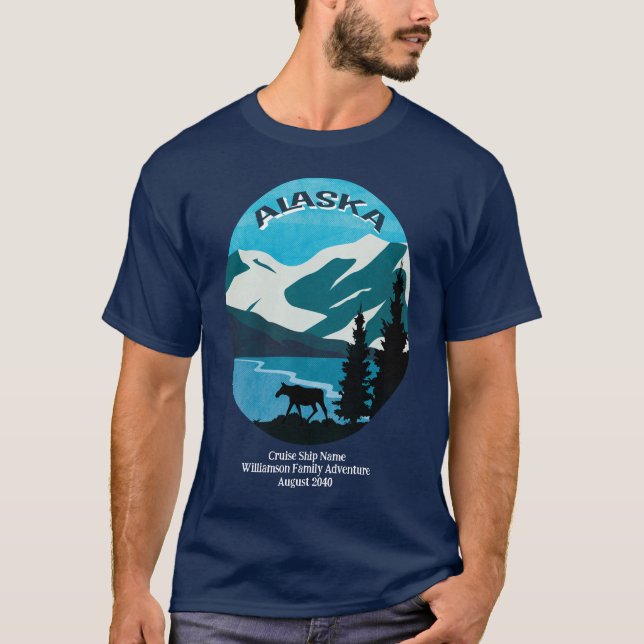 Alaska Family Vacation Travel Cruise T Shirt (Framsida)