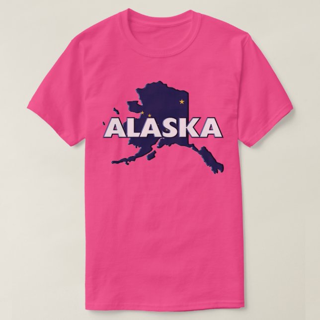 Alaska Färgad State Print TShirt 2 T Shirt (Design framsida)