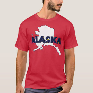 Alaska Färgad State Print TShirt T Shirt
