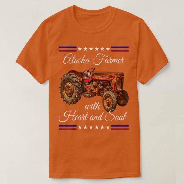 Alaska Farmer Retro T Shirt (Design framsida)