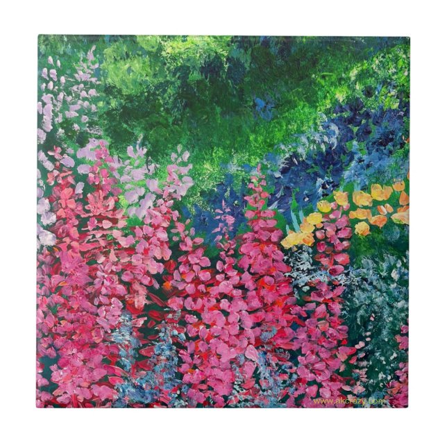 Alaska Fireweed Ceramic Tile Kakelplatta (Framsidan)