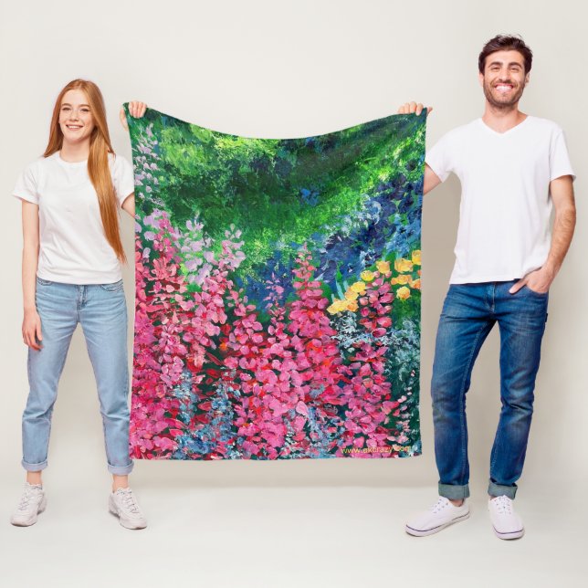 Alaska Fireweed Fleece Blanket (På plats)