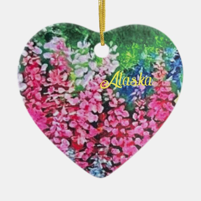 Alaska Fireweed Keramic ornament (Framsidan)