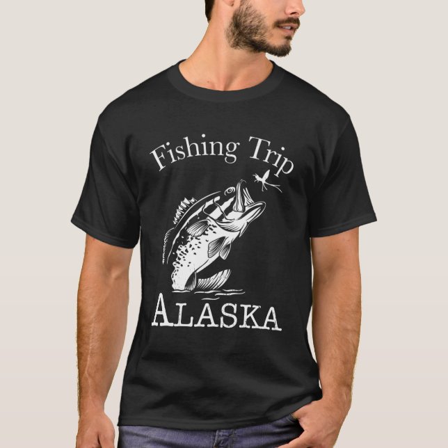 Alaska Fishing Resa T Shirt (Framsida)