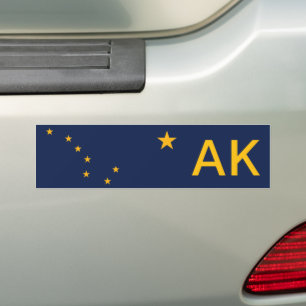 Alaska Flagga Bildekal
