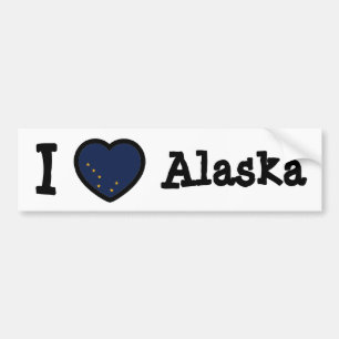 Alaska Flagga Bildekal