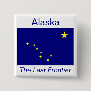 Alaska Flagga Button Knapp