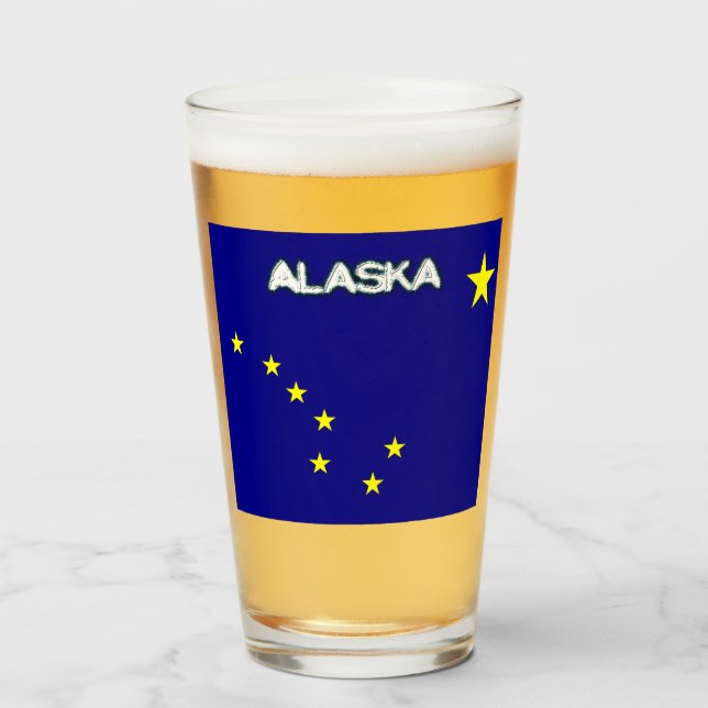 Alaska flagga      glaskopp (Framsida fylld)