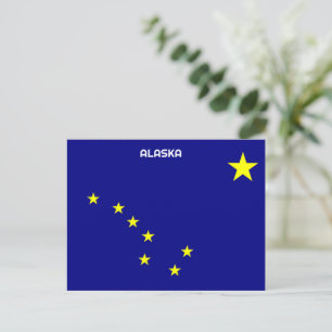 Alaska Flagga Helg Vykort