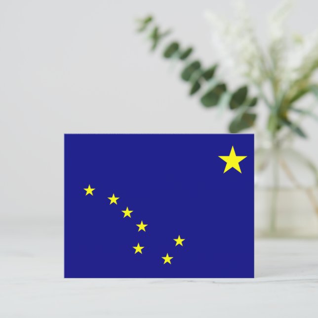Alaska Flagga Helg Vykort (Stående Fram)