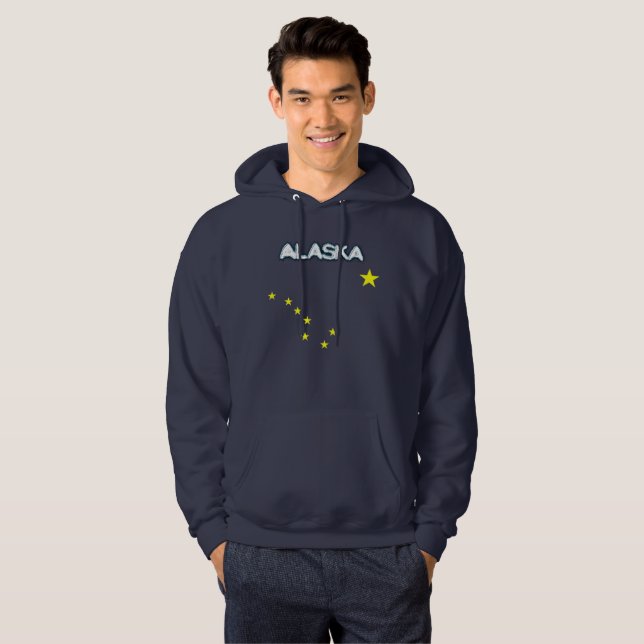 Alaska flagga hoodie (Hel framsida)