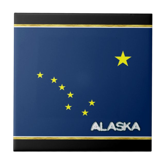 Alaska flagga kakelplatta (Framsidan)