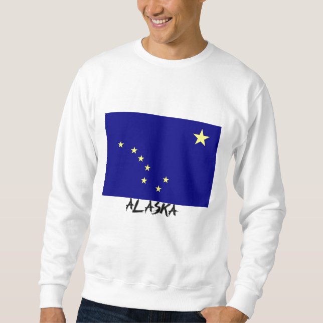 Alaska flagga långärmad tröja (Framsida)