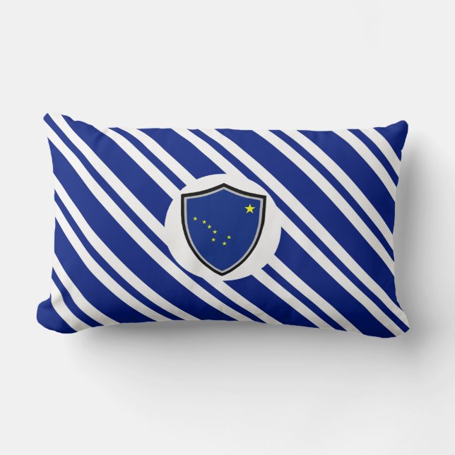 Alaska flagga lumbar lumbarkudde (Framsida)