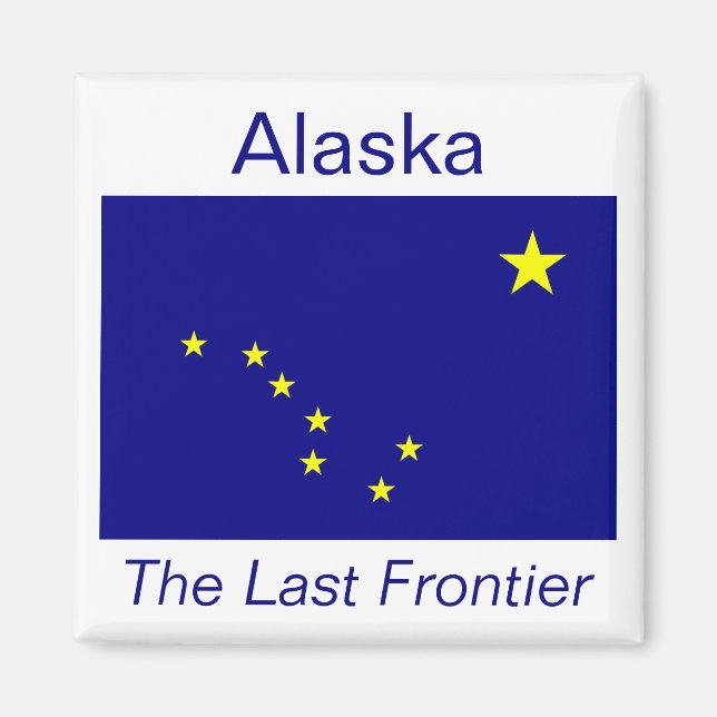 Alaska Flagga Magnet (Framsidan)