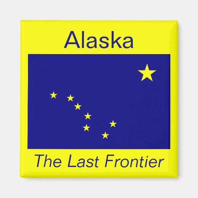 Alaska Flagga Magnet (Framsidan)