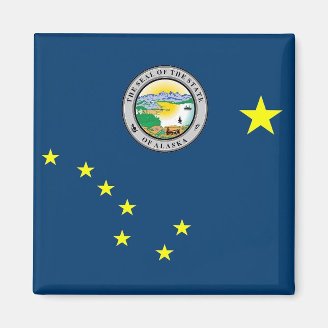Alaska flagga magnet (Framsidan)