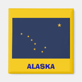 Alaska* Flagga Magnet / Alaska Sjunker Magneten