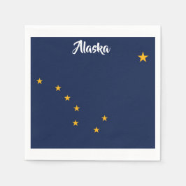 Alaska Flagga Napkins Pappersservett